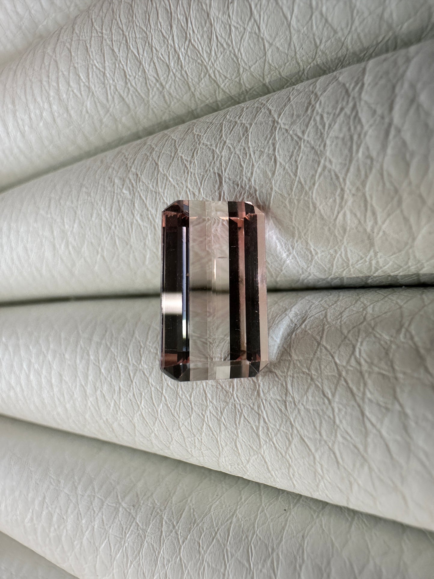 Afghanistan Bicolor Tourmaline Emerald Cut Faceted 3.87 Ct
