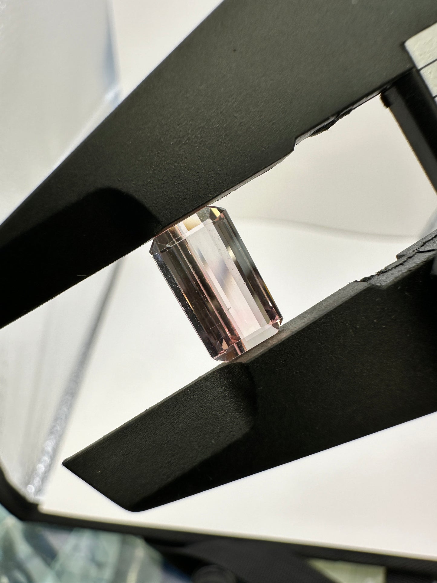 Afghanistan Bicolor Tourmaline Emerald Cut Faceted 3.87 Ct