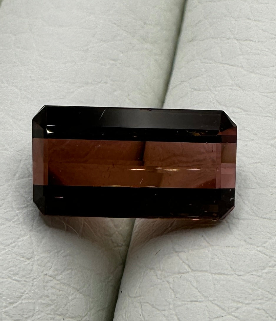 Brown Afghanistan Tourmaline Emerald Cut Faceted 5.1 ct