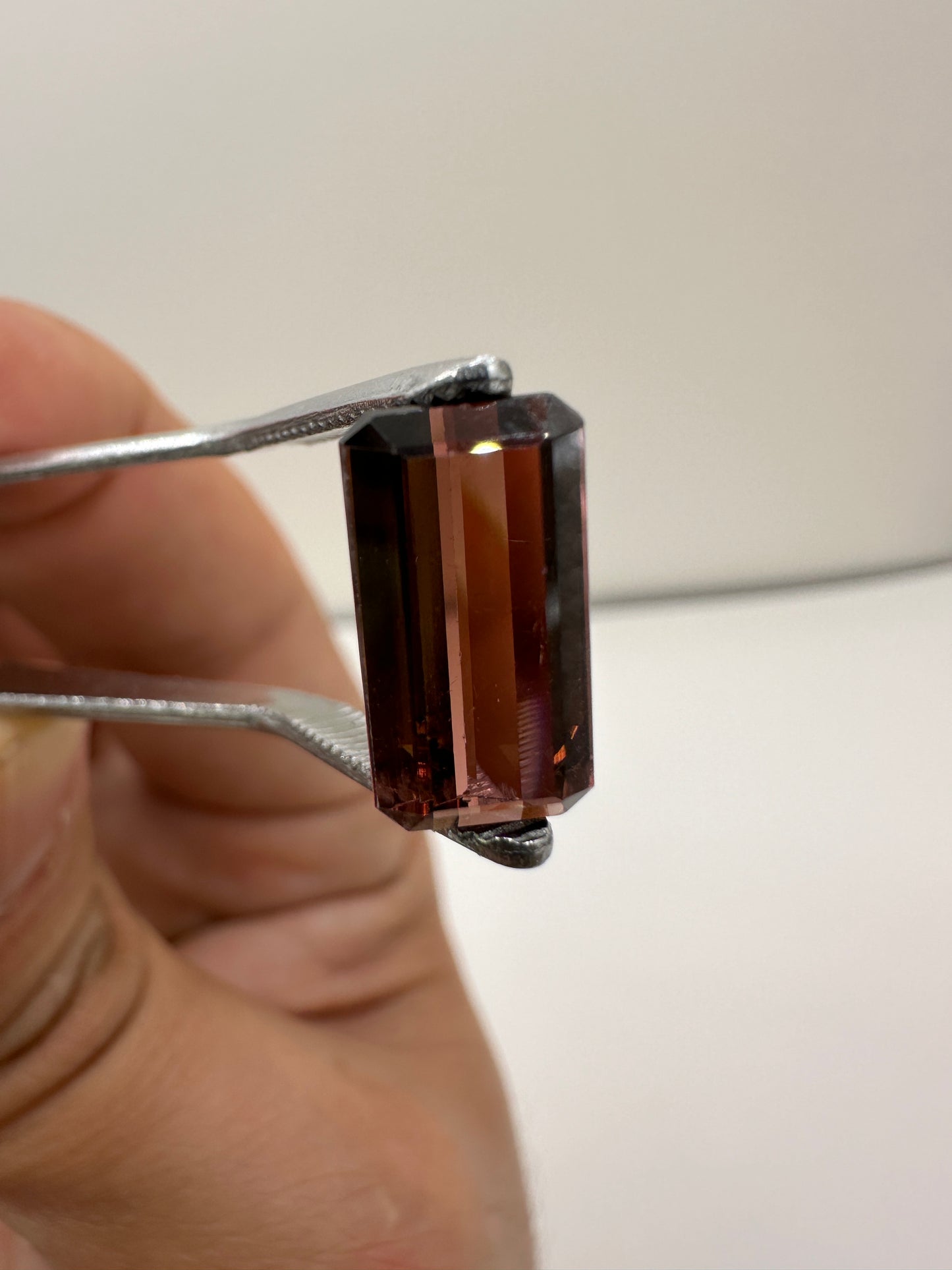 Brown Afghanistan Tourmaline Emerald Cut Faceted 5.1 ct