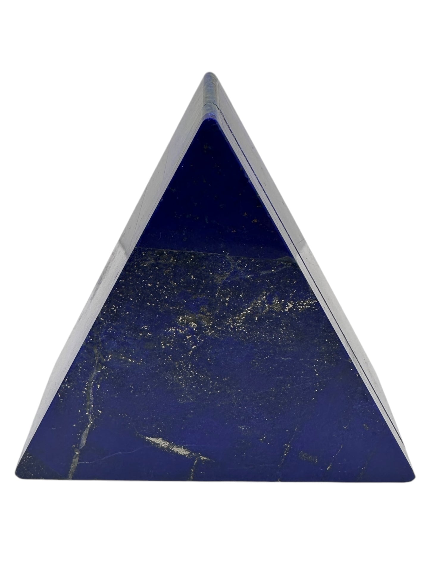 Lapis Lazuli Triangular Jewelry Box with Lid – 3.6” Sides x 1.6” High