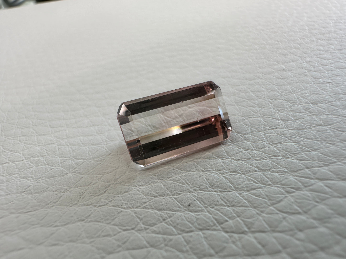 Afghanistan Bicolor Tourmaline Emerald Cut Faceted 3.87 Ct