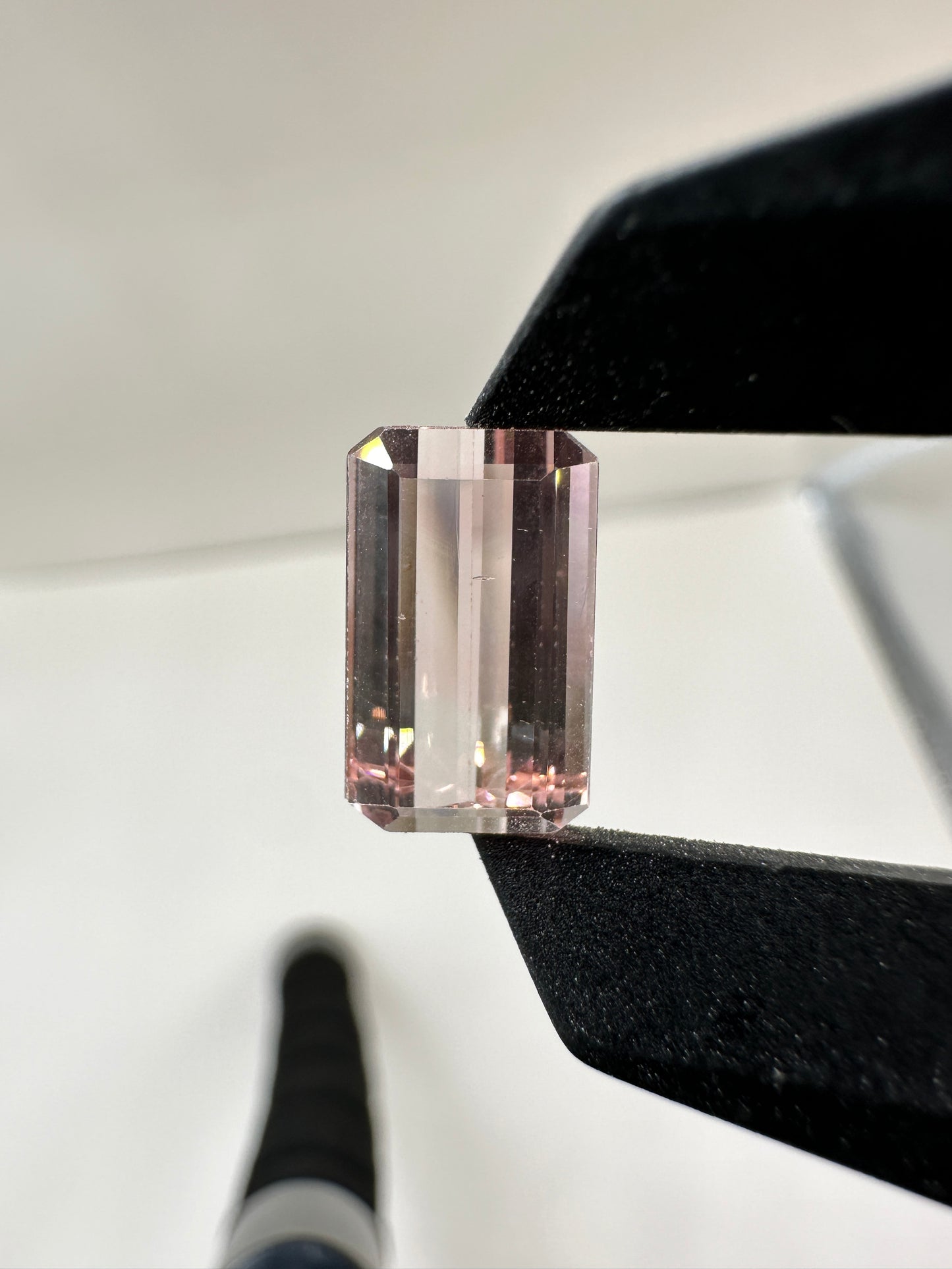 Afghanistan Bicolor Tourmaline Emerald Cut Faceted 3.87 Ct