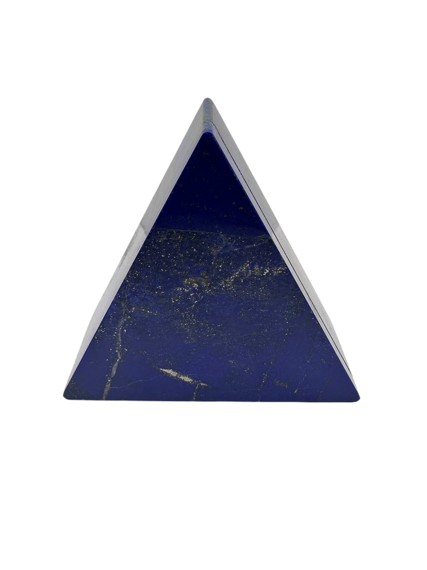 Lapis Lazuli Triangular Jewelry Box with Lid – 3.6” Sides x 1.6” High