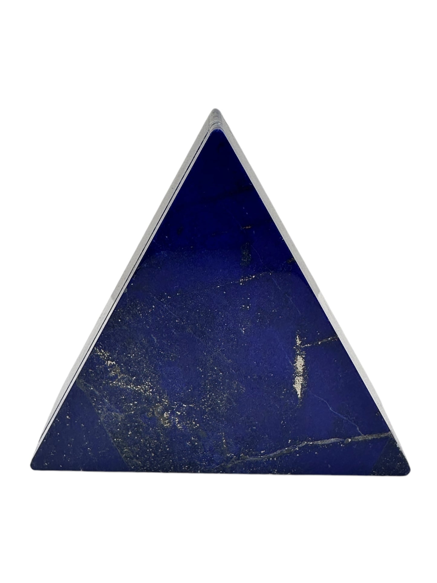 Lapis Lazuli Triangular Jewelry Box with Lid – 3.6” Sides x 1.6” High